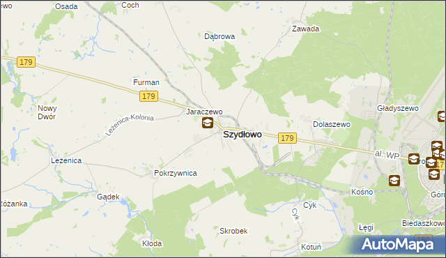 mapa Szydłowo powiat pilski, Szydłowo powiat pilski na mapie Targeo