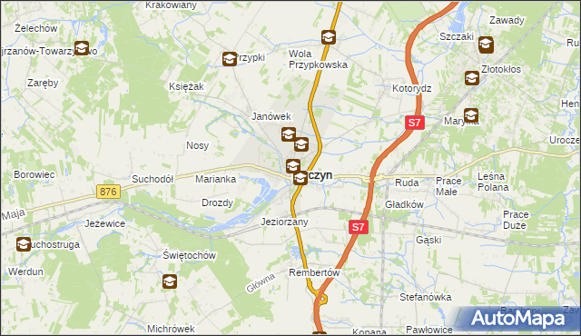 mapa Tarczyn powiat piaseczyński, Tarczyn powiat piaseczyński na mapie Targeo