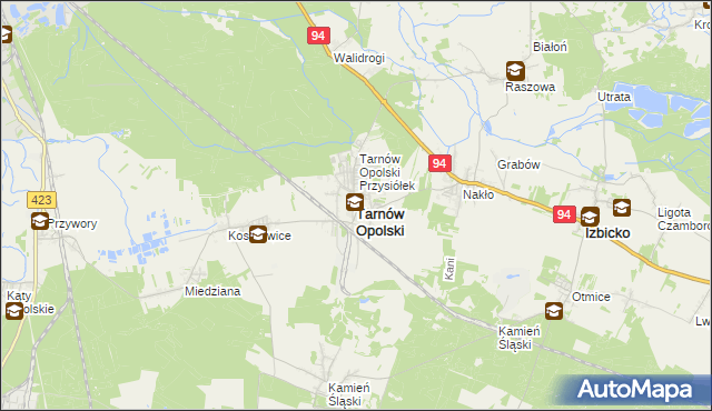 mapa Tarnów Opolski, Tarnów Opolski na mapie Targeo