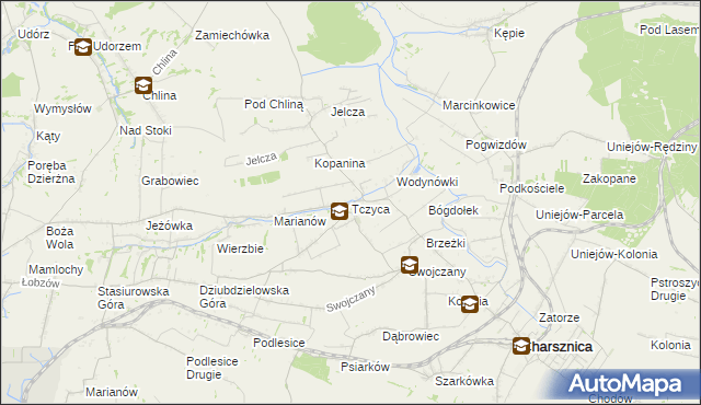 mapa Tczyca, Tczyca na mapie Targeo