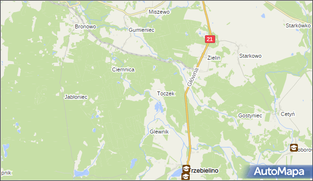 mapa Toczek, Toczek na mapie Targeo