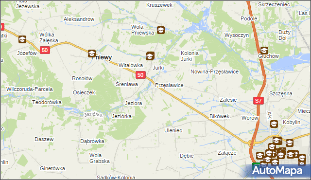 mapa Tomaszówka gmina Pniewy, Tomaszówka gmina Pniewy na mapie Targeo