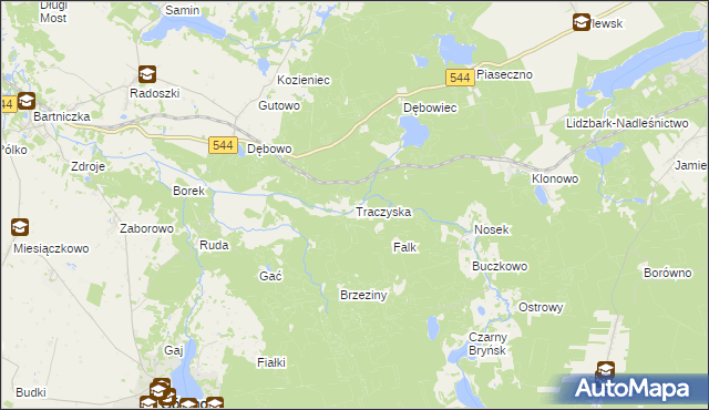 mapa Traczyska, Traczyska na mapie Targeo