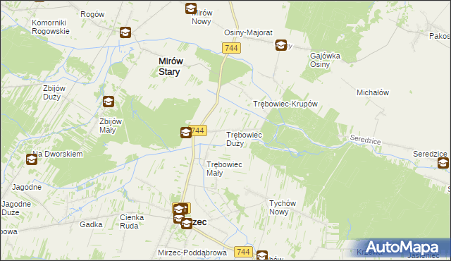 mapa Trębowiec Duży, Trębowiec Duży na mapie Targeo