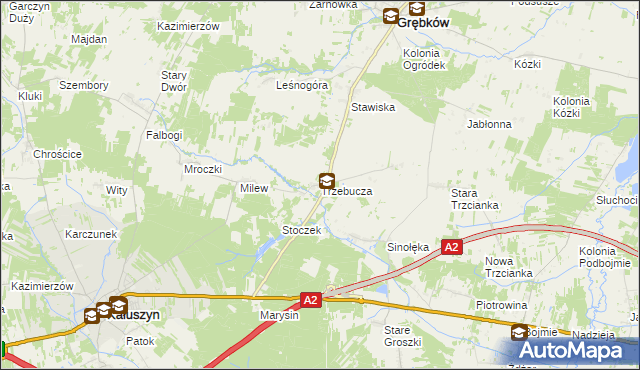 mapa Trzebucza, Trzebucza na mapie Targeo