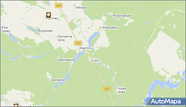 mapa Turze gmina Czaplinek, Turze gmina Czaplinek na mapie Targeo