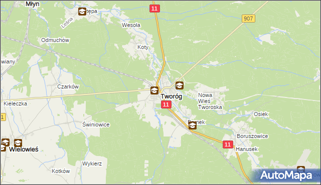 mapa Tworóg, Tworóg na mapie Targeo