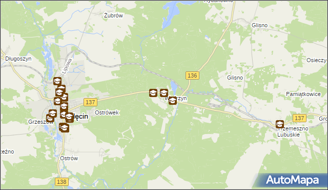 mapa Wędrzyn, Wędrzyn na mapie Targeo