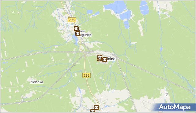 mapa Węgliniec powiat zgorzelecki, Węgliniec powiat zgorzelecki na mapie Targeo