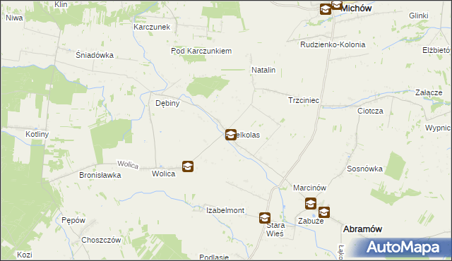 mapa Wielkolas, Wielkolas na mapie Targeo