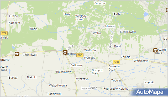 mapa Wiktorów gmina Leszno, Wiktorów gmina Leszno na mapie Targeo