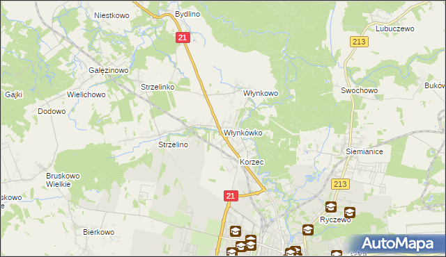 mapa Włynkówko, Włynkówko na mapie Targeo