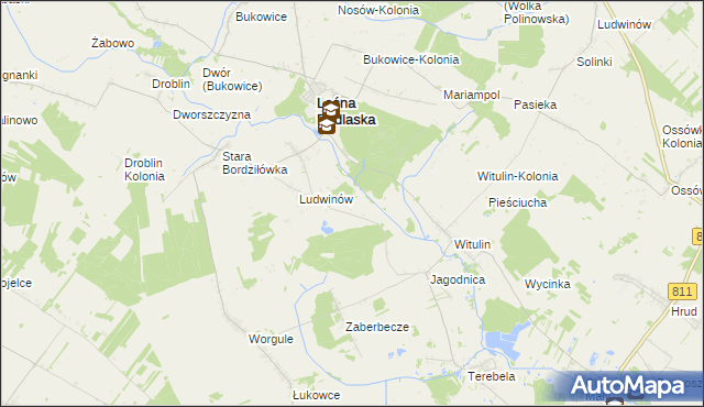 mapa Worgule Osada, Worgule Osada na mapie Targeo