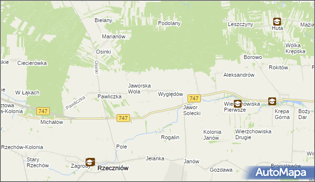 mapa Wyględów, Wyględów na mapie Targeo