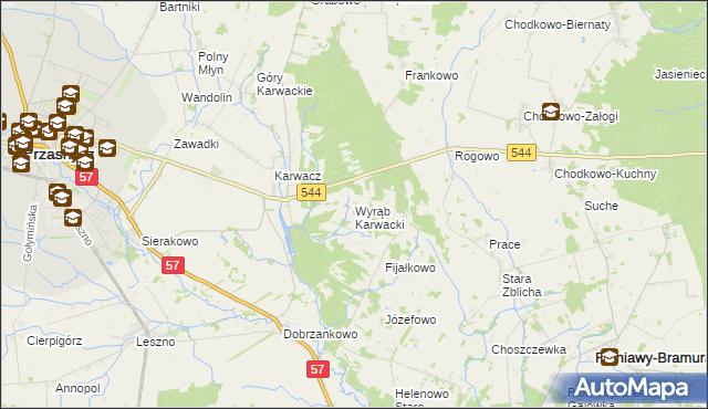 mapa Wyrąb Karwacki, Wyrąb Karwacki na mapie Targeo