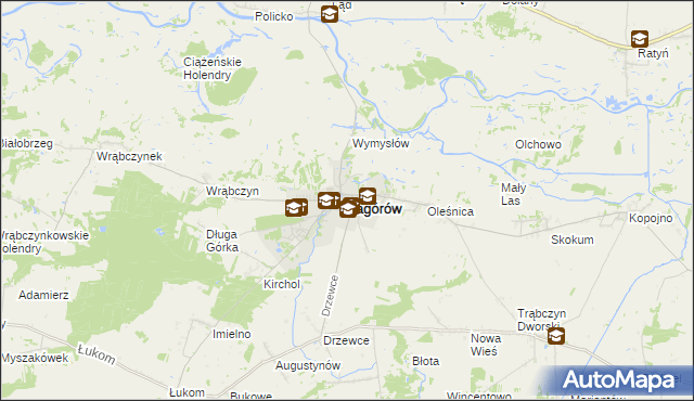 mapa Zagórów, Zagórów na mapie Targeo