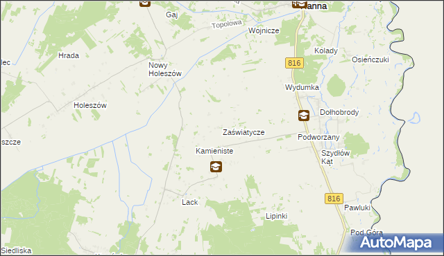 mapa Zaświatycze, Zaświatycze na mapie Targeo