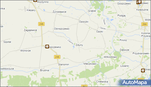 mapa Zduny gmina Aleksandrów Kujawski, Zduny gmina Aleksandrów Kujawski na mapie Targeo