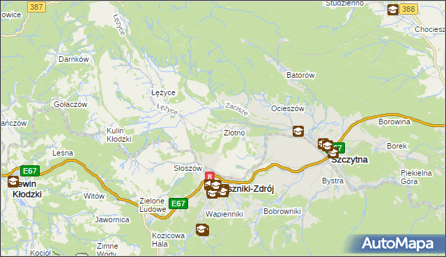 mapa Złotno, Złotno na mapie Targeo