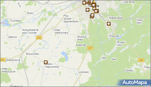 mapa Żółwiniec gmina Gostycyn, Żółwiniec gmina Gostycyn na mapie Targeo