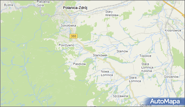 mapa Starkówek, Starkówek na mapie Targeo