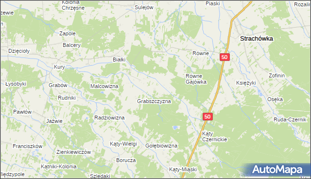 mapa Krawcowizna, Krawcowizna na mapie Targeo