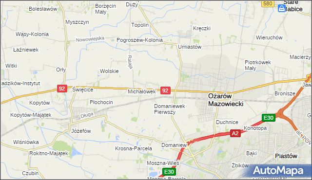 mapa Ołtarzew, Ołtarzew na mapie Targeo