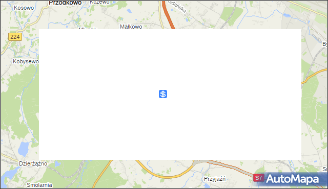 mapa Żukowo powiat kartuski, Żukowo powiat kartuski na mapie Targeo