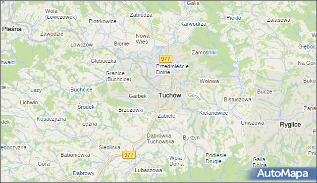 mapa Tuchów, Tuchów na mapie Targeo