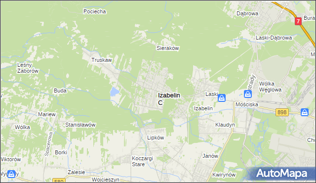 mapa Izabelin C, Izabelin C na mapie Targeo