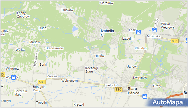 mapa Lipków, Lipków na mapie Targeo