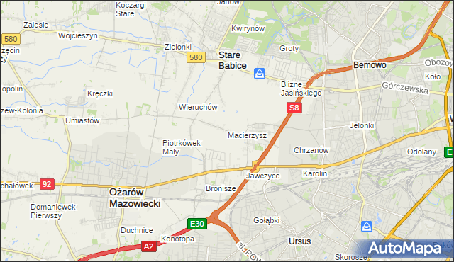 mapa Macierzysz, Macierzysz na mapie Targeo