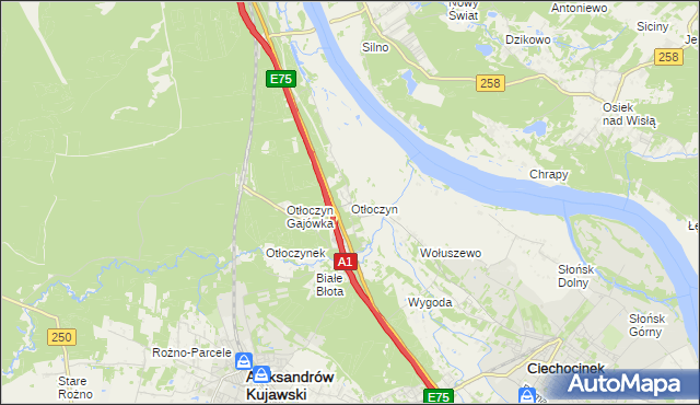 mapa Otłoczyn, Otłoczyn na mapie Targeo