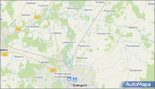 mapa Pękaninko, Pękaninko na mapie Targeo