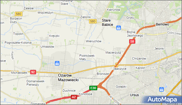 mapa Piotrkówek Duży, Piotrkówek Duży na mapie Targeo