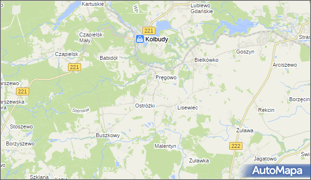 mapa Pręgowo Górne, Pręgowo Górne na mapie Targeo