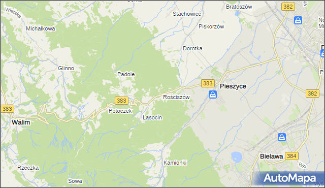 mapa Rościszów, Rościszów na mapie Targeo