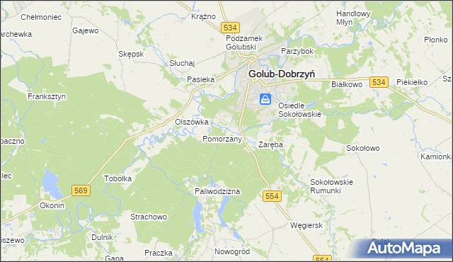 mapa Ruziec, Ruziec na mapie Targeo