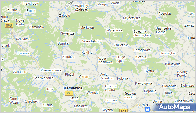 mapa Wola Kosnowa, Wola Kosnowa na mapie Targeo