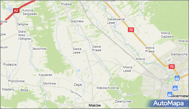 mapa Wola Makowska, Wola Makowska na mapie Targeo