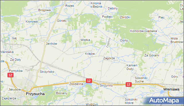 mapa Romualdów gmina Wieniawa, Romualdów gmina Wieniawa na mapie Targeo