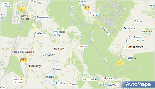 mapa Eminów, Eminów na mapie Targeo