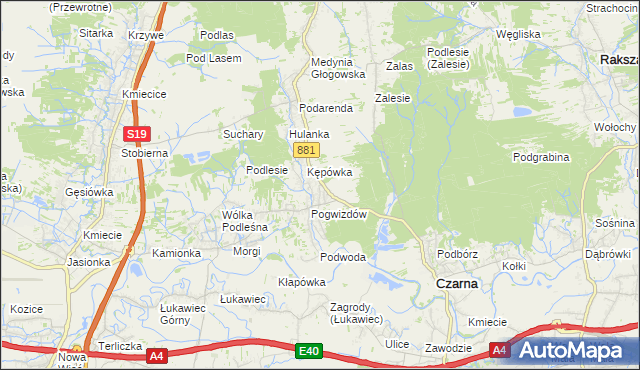 mapa Medynia Łańcucka, Medynia Łańcucka na mapie Targeo