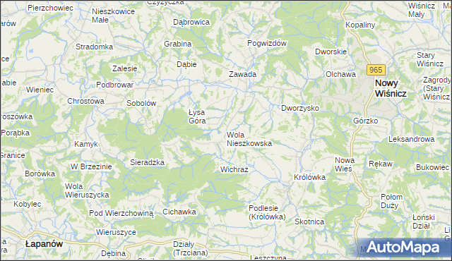 mapa Wola Nieszkowska, Wola Nieszkowska na mapie Targeo