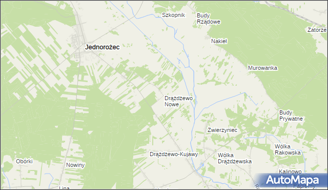 mapa Drążdżewo Nowe, Drążdżewo Nowe na mapie Targeo