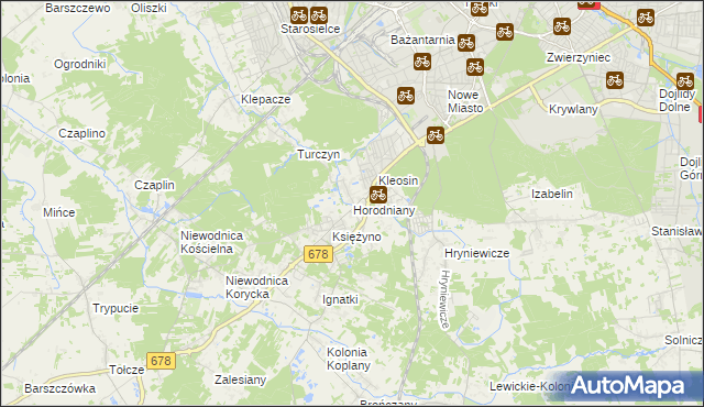 mapa Horodniany, Horodniany na mapie Targeo