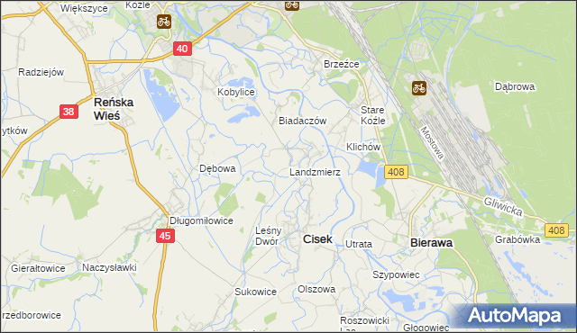 mapa Landzmierz, Landzmierz na mapie Targeo