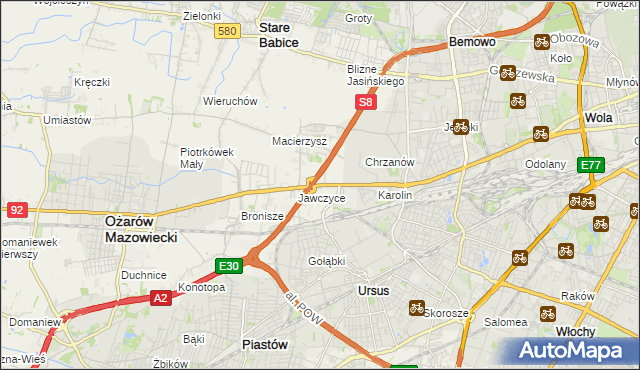 mapa Mory gmina Ożarów Mazowiecki, Mory gmina Ożarów Mazowiecki na mapie Targeo