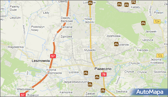 mapa Mysiadło, Mysiadło na mapie Targeo