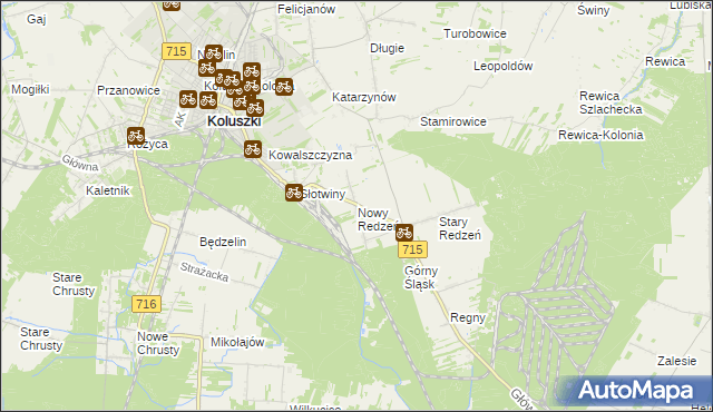 mapa Nowy Redzeń, Nowy Redzeń na mapie Targeo